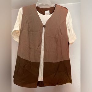 Vintage business shirt with shoulder pads, size 16